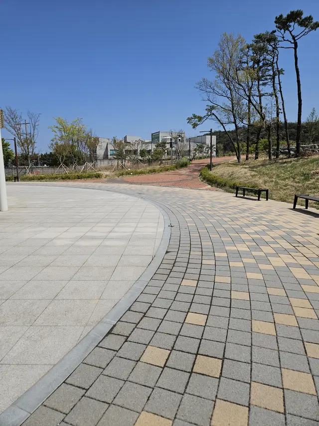 용인 공원 산책로 경계석 시공전후 작업전