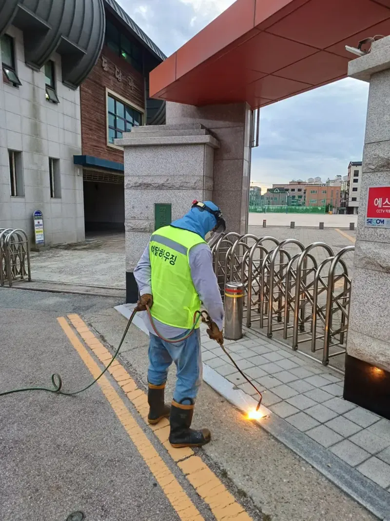 경계석버너작업 건물 진입로 경계석버너작업